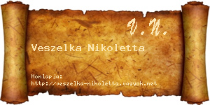 Veszelka Nikoletta névjegykártya