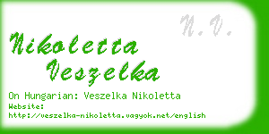 nikoletta veszelka business card